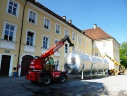 Gärtankeinbau mit Teleskoplader in Tegernsee