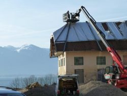Teleskoplader mit Arbeitsbühne
