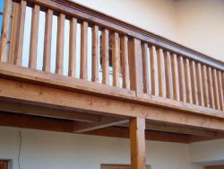 Balkon aus Lärchenholz Detail