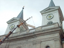 Materialtransport ehem. Klosterkirche Tegernsee